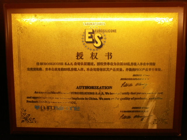 法國ES授權證書